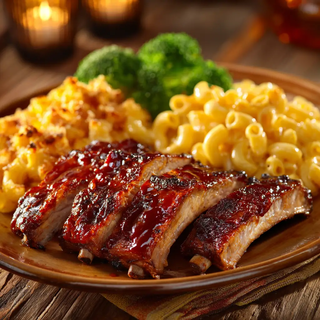 Longhorn Steakhouse 9 oz Parmesan Crusted Chicken with Half Rack Baby Back Ribs Menu