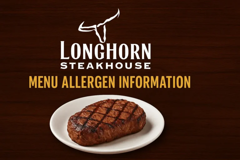 Longhorn Steakhouse Menu Allergen Information