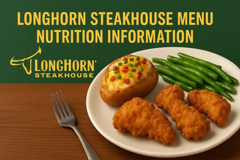 Longhorn Steakhouse Menu Nutrition Information